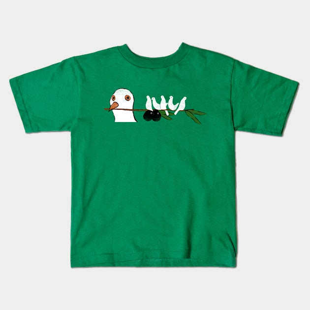 pigeon of peace Kids T-Shirt by gazonula